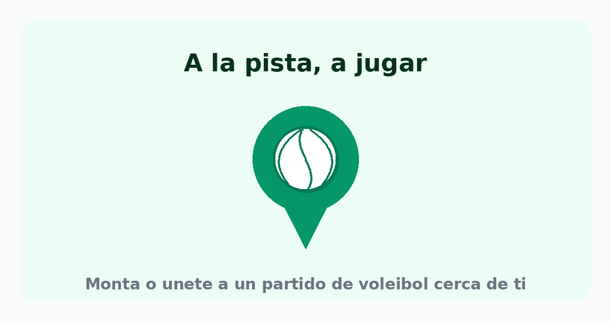 Monta o únete a un partido de voleibol cerca de ti