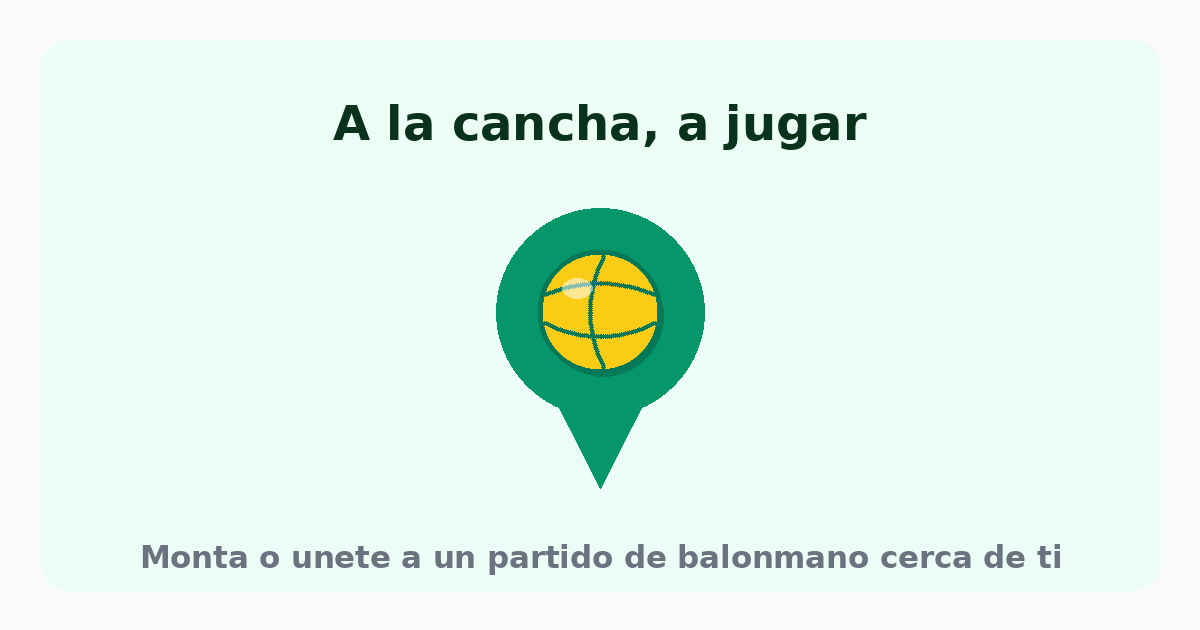 Monta o únete a un partido de balonmano cerca de ti