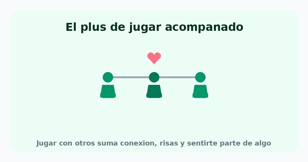 Jugar acompañado suma conexión, risas y sentirte parte de algo
