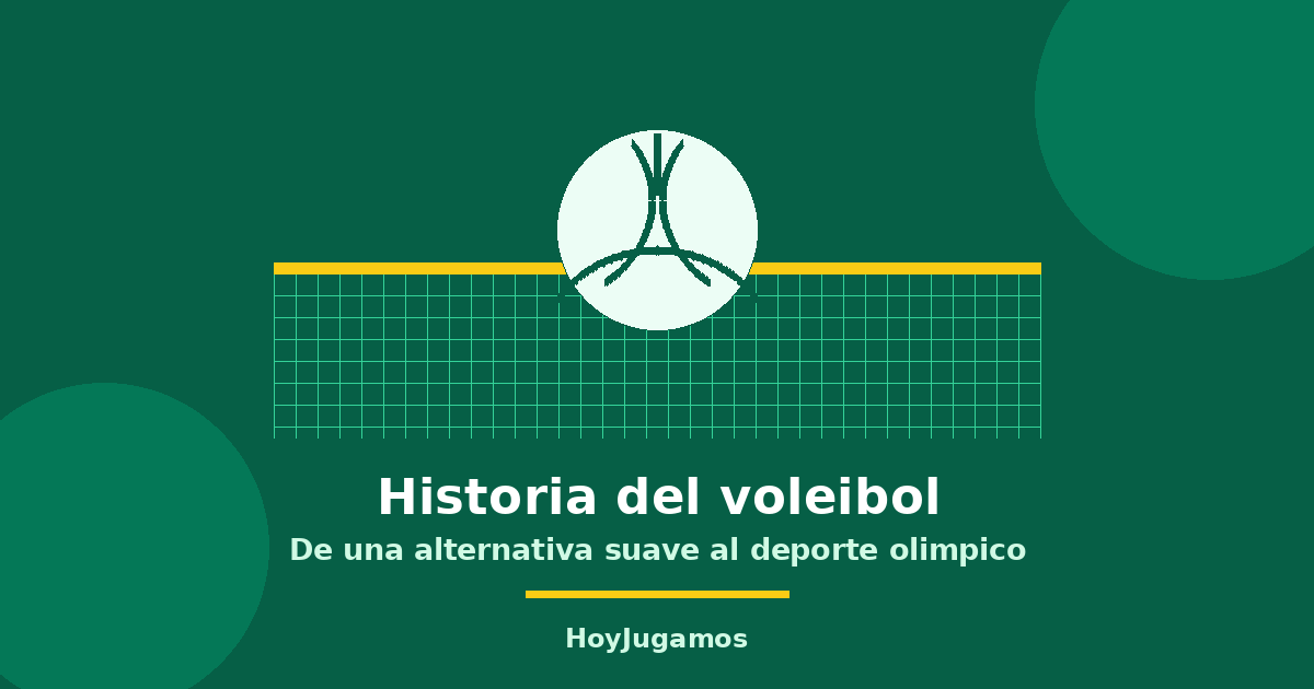 Balón de voleibol sobre una red: historia del voleibol