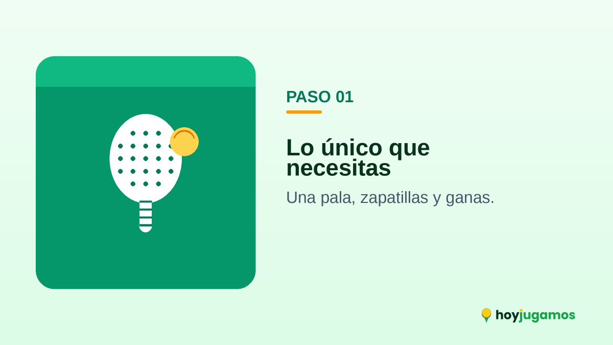 Material mínimo para empezar a jugar al pádel: una pala y una pelota