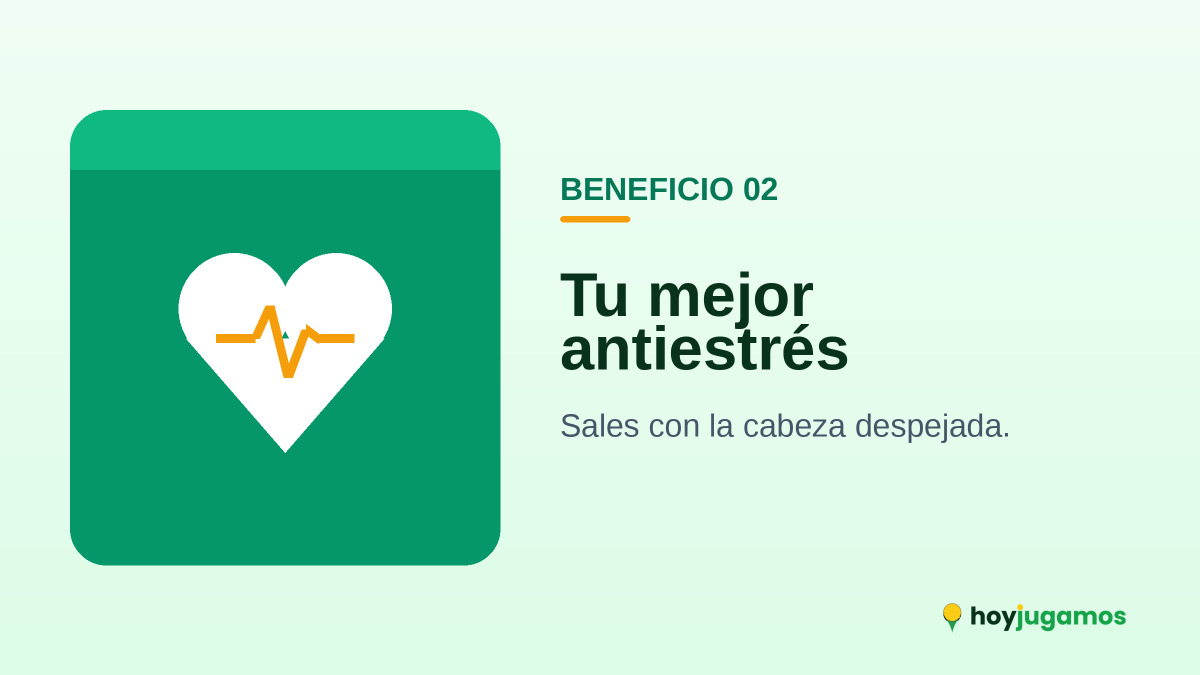 Corazón con una línea de latido: el deporte en grupo como antiestrés