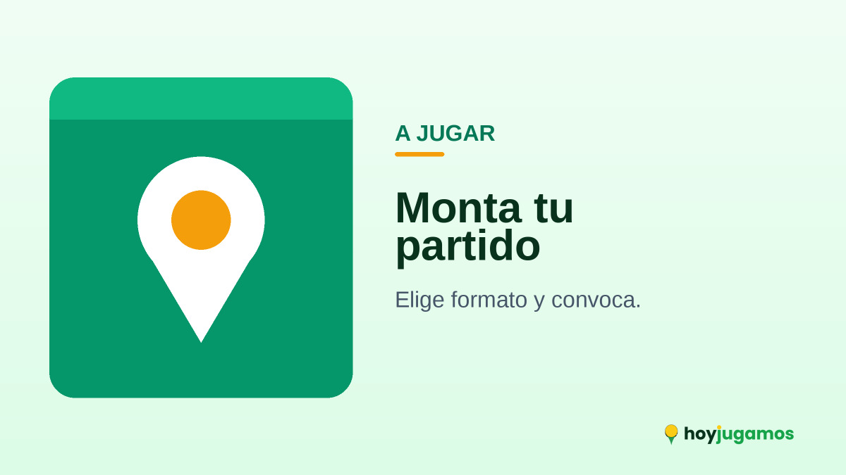 Monta tu partido de fútbol y elige formato