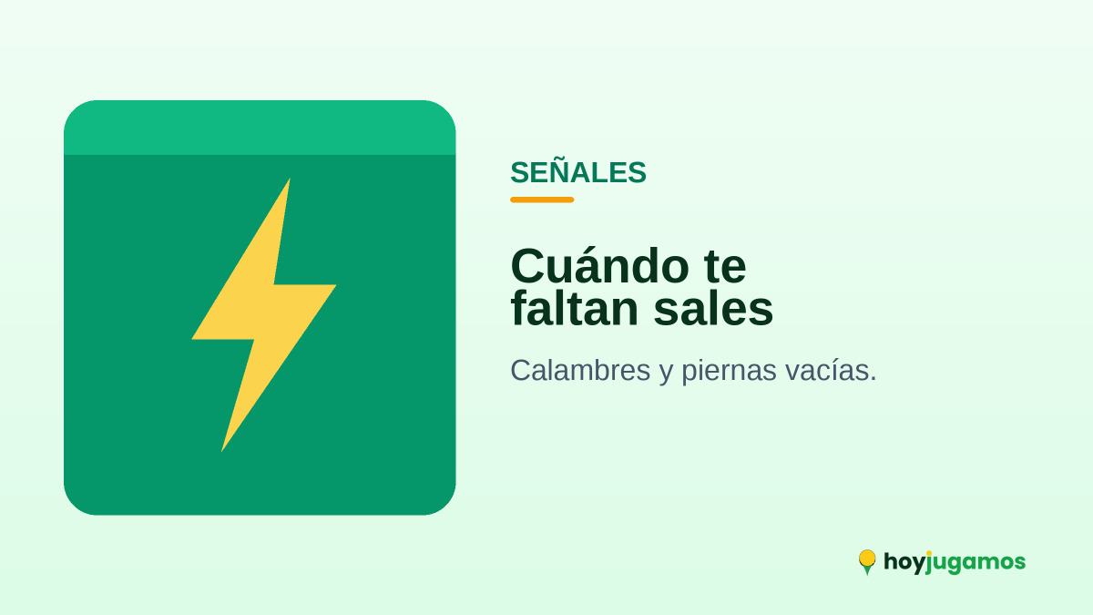 Señales de falta de electrolitos: calambres y fatiga