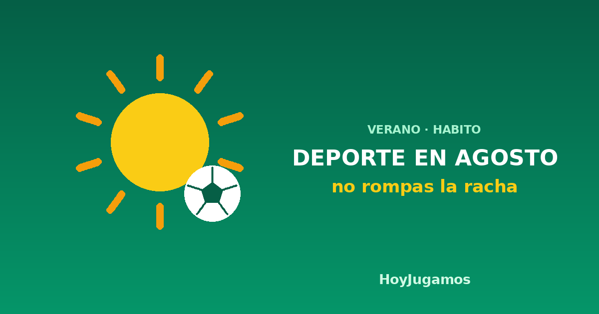 Sol de verano y balón: deporte en agosto sin romper la racha