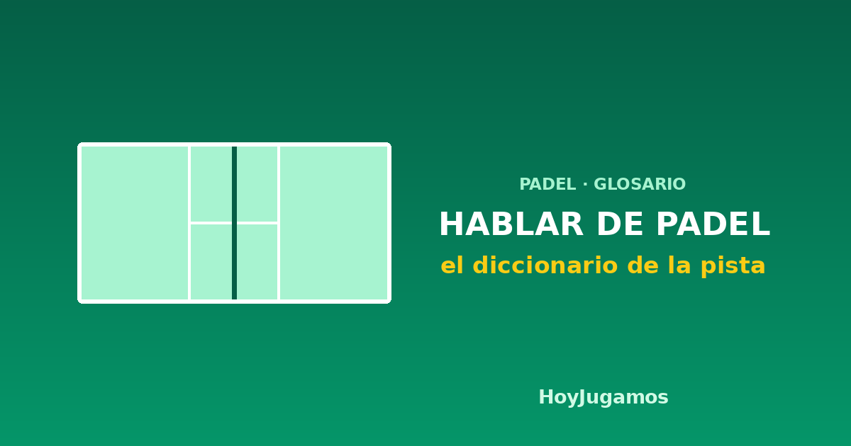 Esquema de una pista de pádel: el glosario de términos del juego