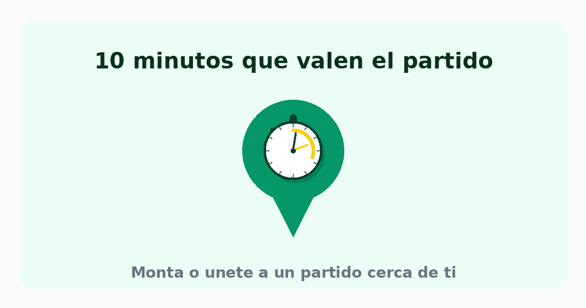 Monta o únete a un partido cerca de ti