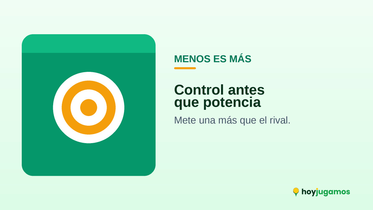 Control antes que potencia: apunta a zonas seguras