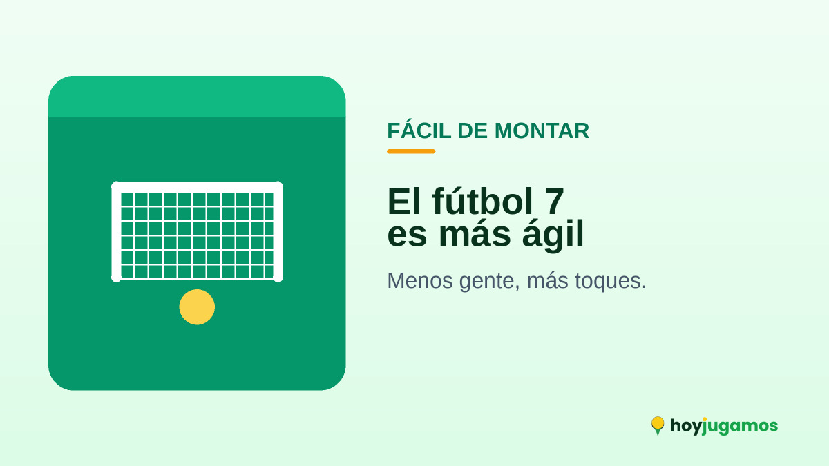 El fútbol 7 es más ágil: menos gente y más toques