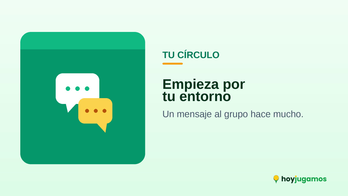 Dos bocadillos de chat: pregunta en tu entorno cercano