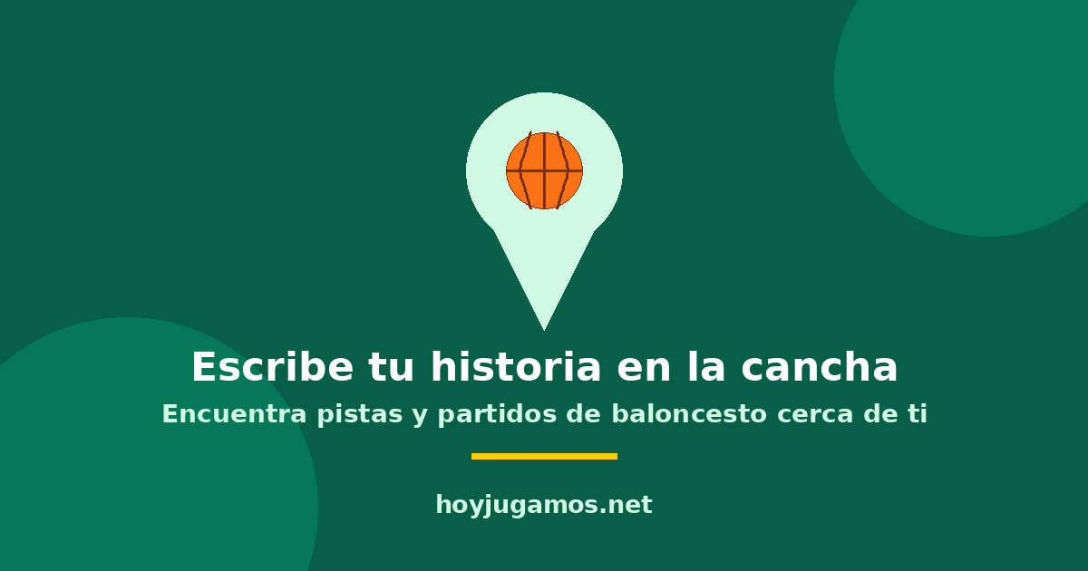 Escribe tu historia en la cancha: encuentra pistas y partidos de baloncesto cerca de ti en HoyJugamos