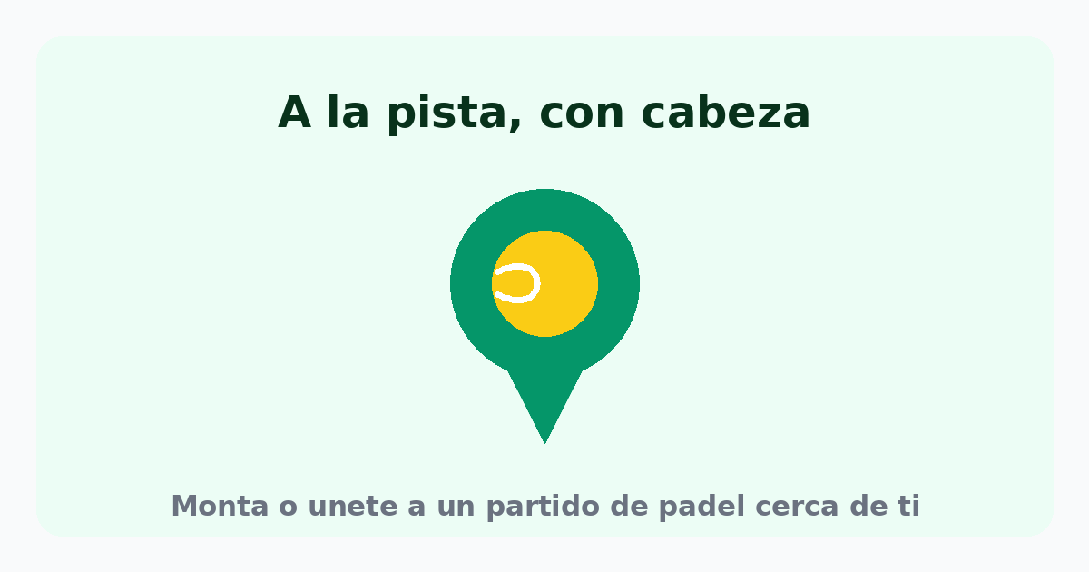 Monta o únete a un partido de pádel cerca de ti